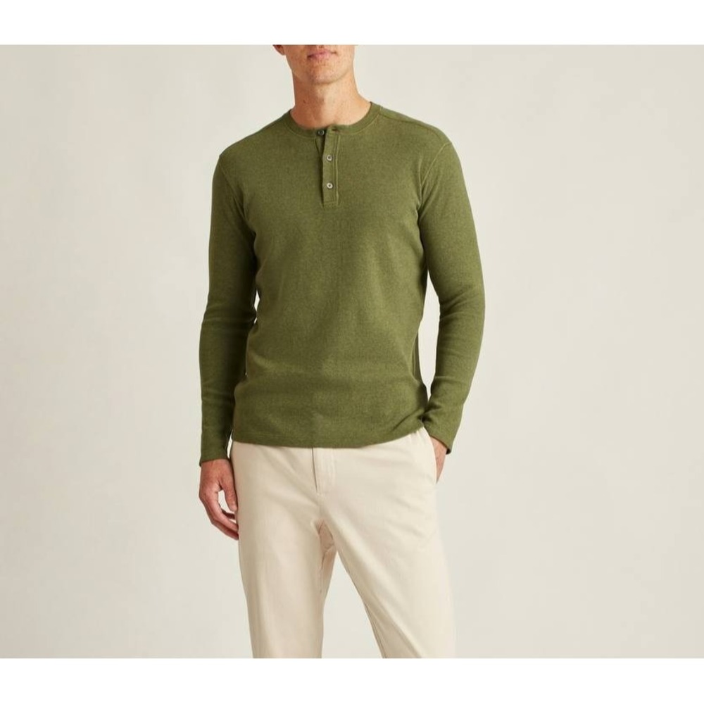 Bonobos Mens Slim Fit long sleeve tee olive t-shirt Y2K pima cotton M A008372